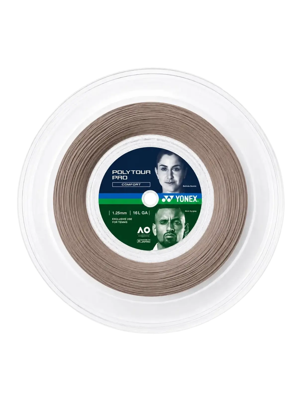 Tenisový výplet POLY TOUR PRO 1.25 Warm Gray 200m